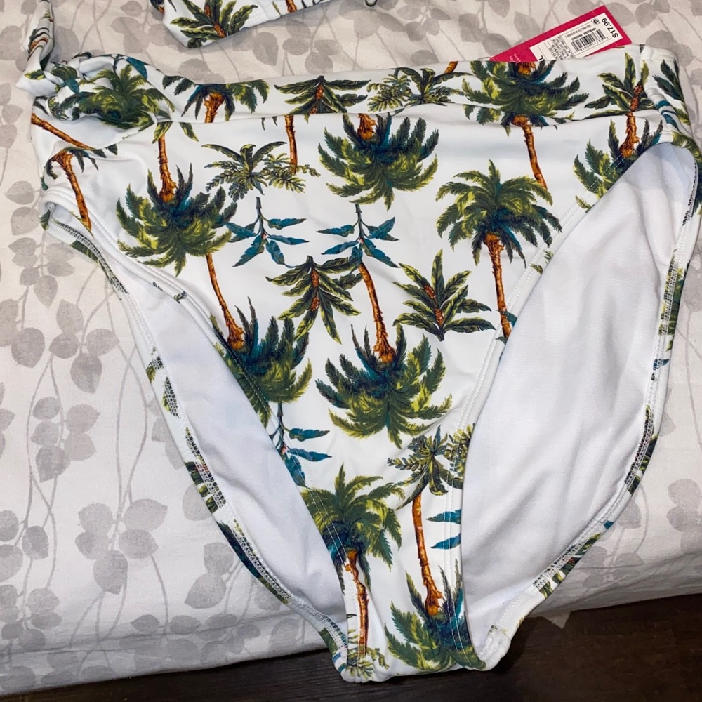 palm tree print bikini bottoms